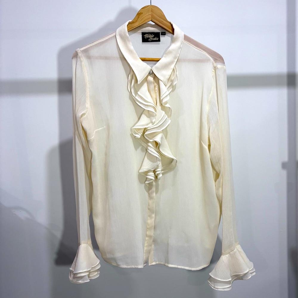 Retro 1970s Ruffle Blouse | The Hippie Shake